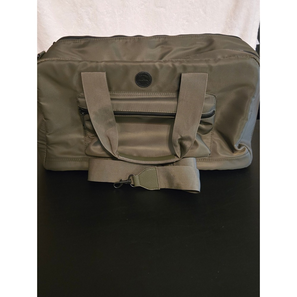 Tommy Bahama Olive Green Nylon Weekender Duffel Travel Bag with Shoulder Strap